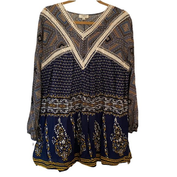 Umgee Dresses & Skirts - Umgee Bohemian Gypsy Crocheted Detail Mini Dress S